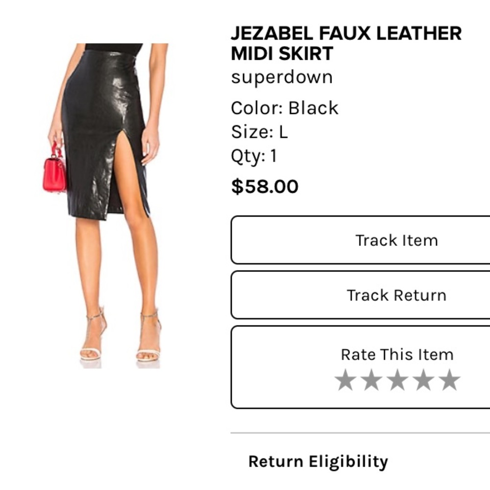 Jezabel faux leather skirt never worn